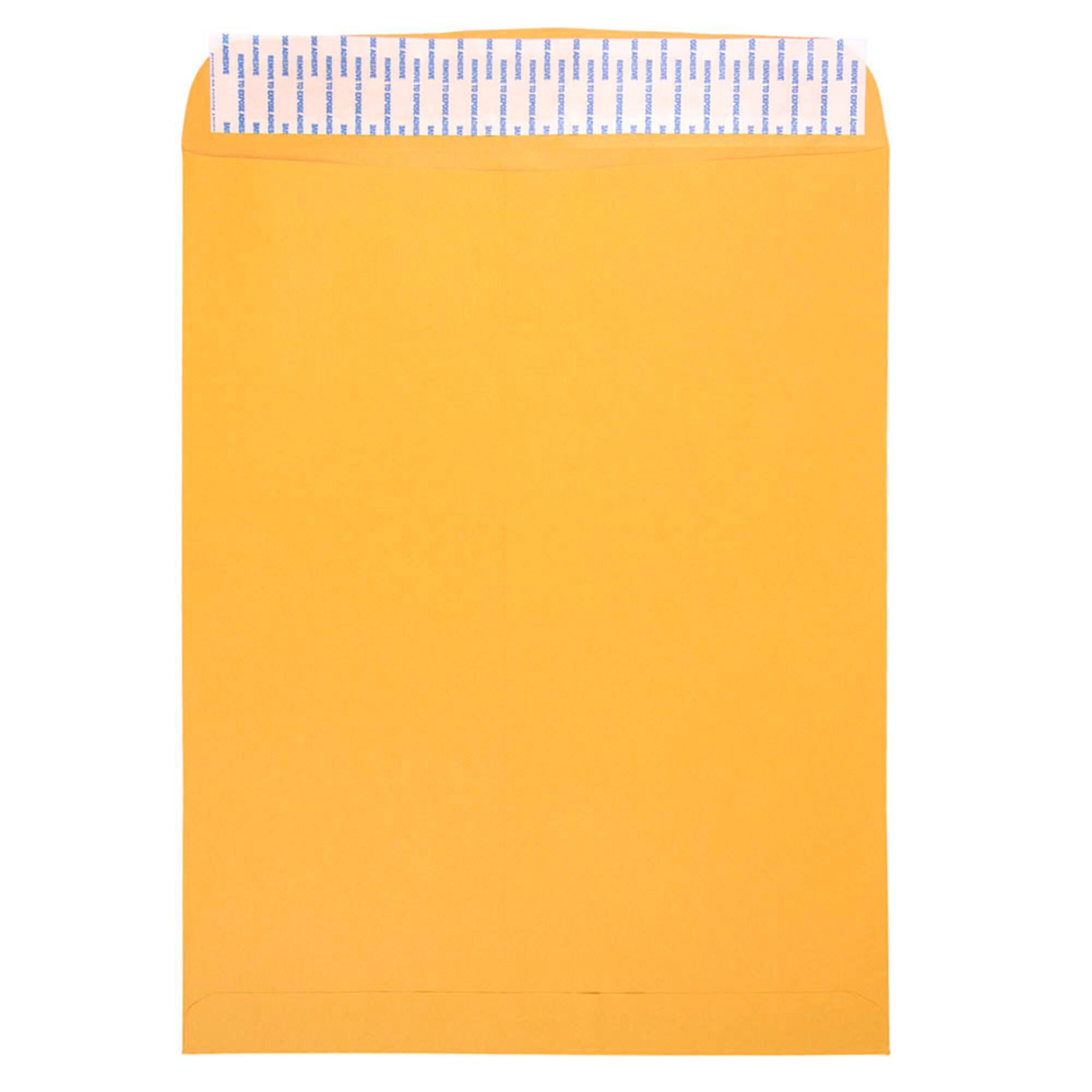 JAM Paper 12" x 15.5" Brown Kraft Recycled Peel & Seal Closure Envelopes, 500ct.
